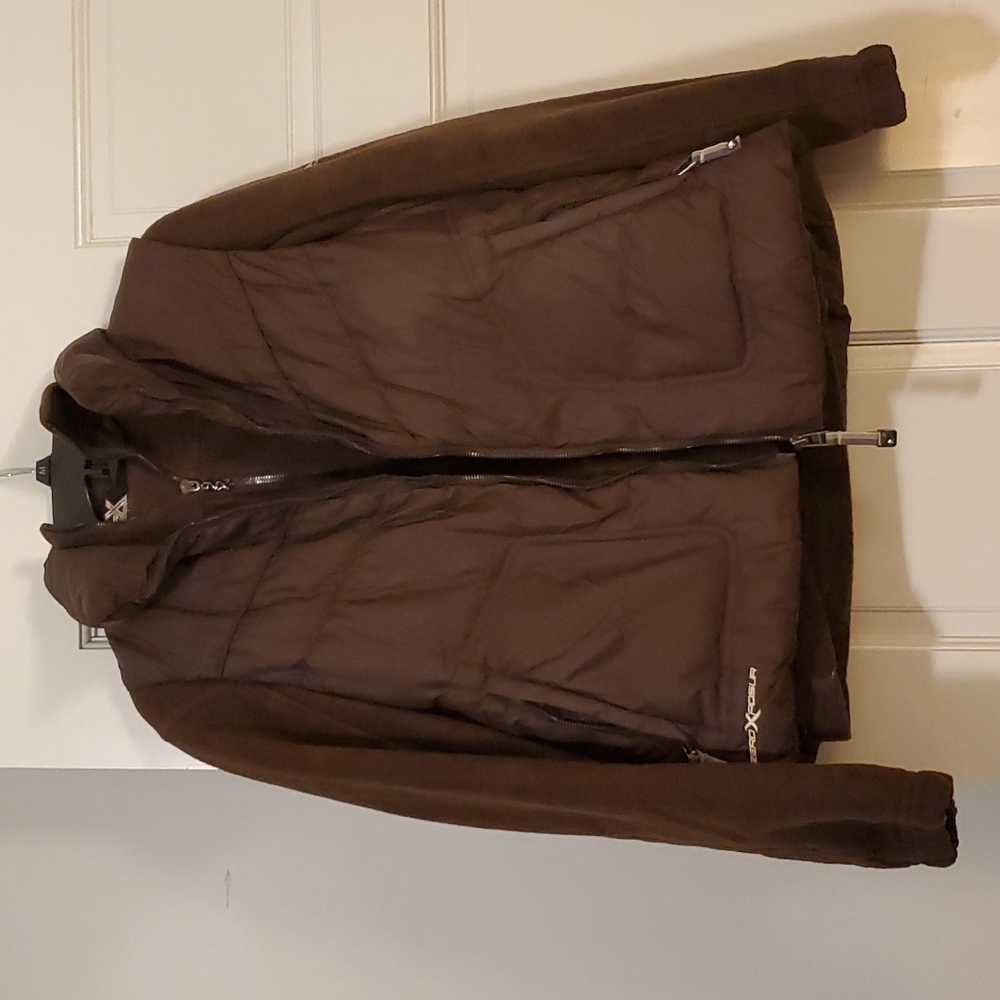 Fleece jacket with wind protectant vest